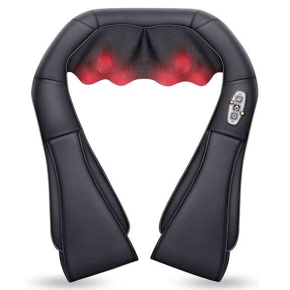 Comfier Shiatsu Shoulder Neck Massager with Heat, 4D Deep Kneading Back Massager for Men Women