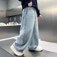 thumbnail image 3 of Tiijoy Little Boys Baggy Straight Leg Jeans Kids Casual Pull On Denim Pants, Sizes 6-16, 3 of 6