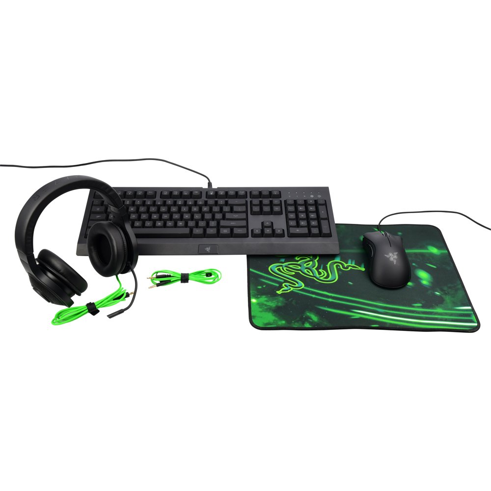 Razer 4Piece Gaming Bundle Includes Cynosa Pro Keyboard, DeathAdder