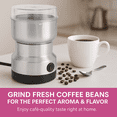thumbnail image 2 of Electric Coffee Grinder 150W for Coffee Beans, Spices & Nuts – Stainless Steel Bowl with Metal Blades, One-Touch Control, Compact Countertop Grinder by Dependable Industries Inc. Essentials, 2 of 8