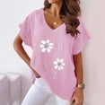 thumbnail image 2 of Birdeem T-Shirts à Col en V pour Femmes Mode Confortable Blouses Féminines Hauts, 2 of 5