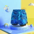 thumbnail image 3 of BULLPIANO Boys Swim Trunks with Compression Boxer Brief Liner Boys Bathing Suit, 3 of 3