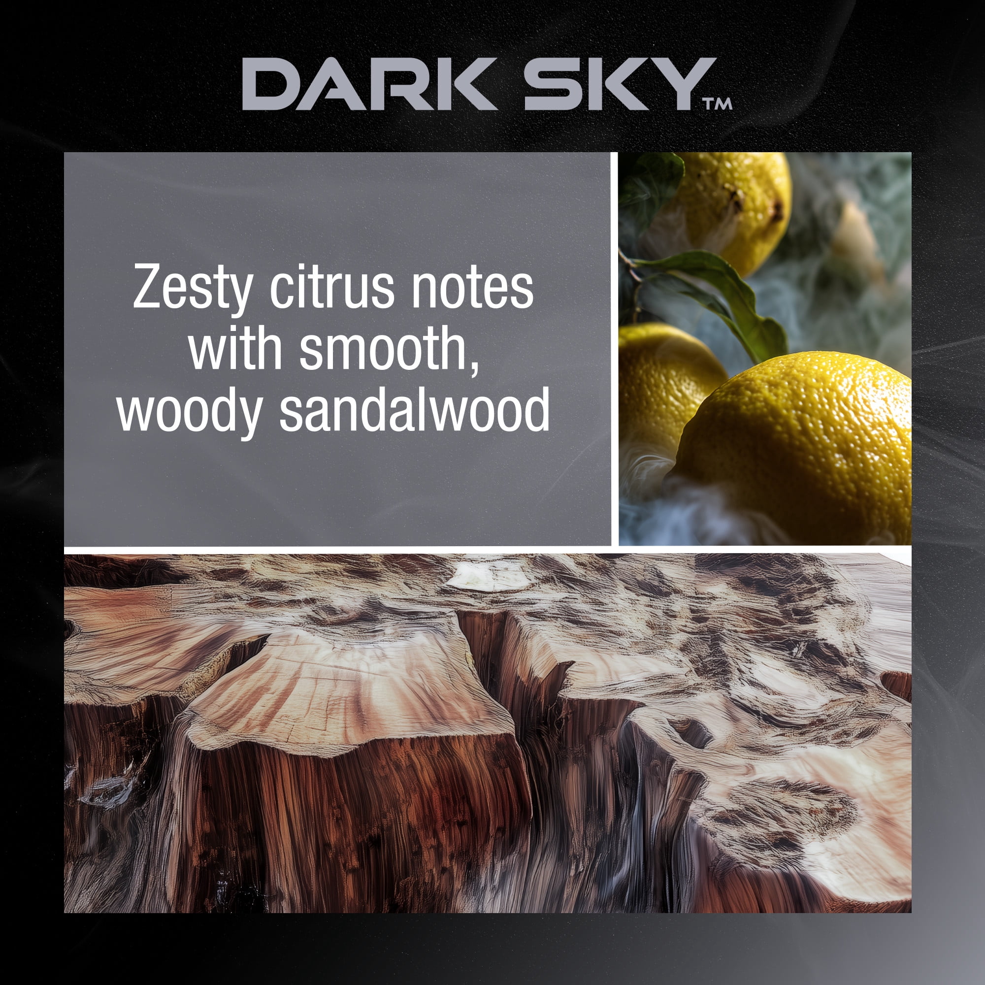 DRVN Gel Can Car Air Freshener (Dark Sky Scent), Blend of Zesty Citrus Notes with Smooth, Woody Sandalwood Lasting 30 Days
