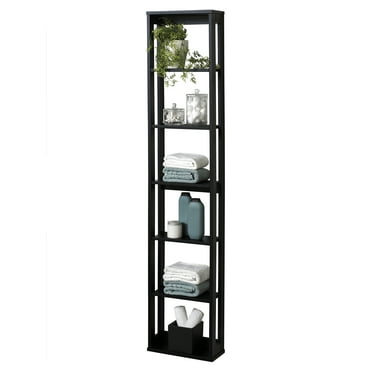 Black Wall Mounted Storage Tower, Zenna Home Small Spaces