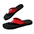 thumbnail image 3 of PEASKJP Men's Athletic Sandal Unisex Cloud Slides with Open Toe Design & Thin Sole, Red 42, 3 of 5