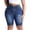 Dark Blue-978, variant on Gocolloa Women Plus Size Jean Shorts Stretchy High Waisted 10" Inseam Knee Length Denim Bermuda Shorts Black 18W
