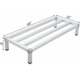 thumbnail image 2 of Dunnage Rack 48'' x 20'',8 Inches Above Ground Level,Aluminum Dunnage Rack 1000 Lb Capacity,Low Shelf for Floor Used for Storage In Kitchens, Restaurants, Supermarkets,Grocery Stores, 2 of 7