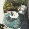 thumbnail image 6 of Addison Rugs Chantille Indoor/Outdoor Contemporary Watercolors Teal Washable Round Rug, 8' x 8', 6 of 6
