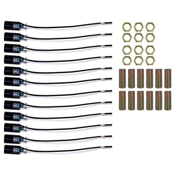 Portalámparas con casquillo E12 Creative Hobbies, paquete de 12, cable de 15 cm