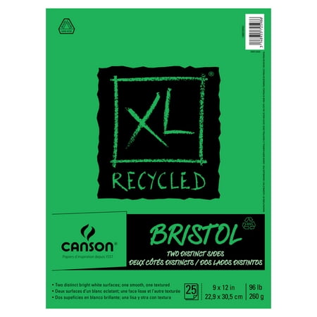 Canson XL Recycled Bristol Pad, 9in x 12in, 25 Sheets/Pad