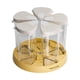 thumbnail image 1 of Dispensador de granos, contenedores para almacenar alimentos secos, botes giratorios de 360 degree, de grado alimenticio Base amarilla, 1 of 9