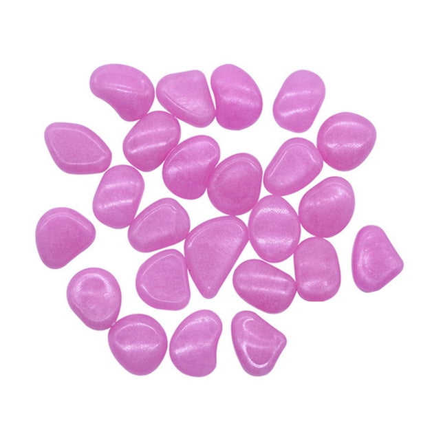Guijarros que brillan en la oscuridad - Piedras luminosas de resina, 6 horas de luz solar para decoración de jardines/acuarios/caminos