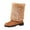 Z1 Brown, variant on Women's Boot Furry Fluffy Short Snow Boot Mid-Calf Boots Warm Comfortable Outdoor Flat Shoes,Color:White,Size:7.5