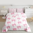 thumbnail image 2 of Castle Fairy Pink Ribbon Bow-Tie Full Size Comforter Sets,Dreamy Bowknot Bedding Sets, 2 of 8