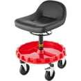 thumbnail image 1 of VEVOR Tabouret Pneumatique, Tabouret de Garage Roulant de 300 Lb, Hauteur Réglable de 22 Pouces à 26 Pouces Siège d'Engrenage Mobile Roulant, Tabouret d'Atelier Rond avec Plateau pour Pièces, Roulettes Tout-Terrain de 5 Pouces avec Deux Freins Siège de Rouleau pour Mécanicien, 1 of 9