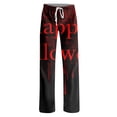 thumbnail image 5 of IYYVV Halloween Pajamas Cute Pumpkin Ghost Drawstring Palazzo Cozy Comfortable Pj Pants Halloween Sleepwear 2026 Deep Red S, 5 of 6
