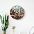 thumbnail image 4 of 16 Inch Wall Clock Battery Operated Silent Clock Decorative for Office, Kitchen, Outdoor, Living Room，Cats Butterflies Flowers 3D Gorgeous, 4 of 4