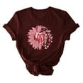 thumbnail image 4 of Meichang T-Shirts Joyeuse Saint-Valentin Femmes Mignon Imprimé Cœur T-Shirts Mignons Hauts Col Rond Manches Courtes T-Shirts de Vacances Saint-Valentin, 4 of 4