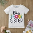 thumbnail image 3 of URMAGIC Girls Matching Clothes Little Big Sister Short Sleeve Floral Printed T-Shirt Top for Baby Toddler Girls Aged 3-12M to 2-6Yrs, 3 of 9