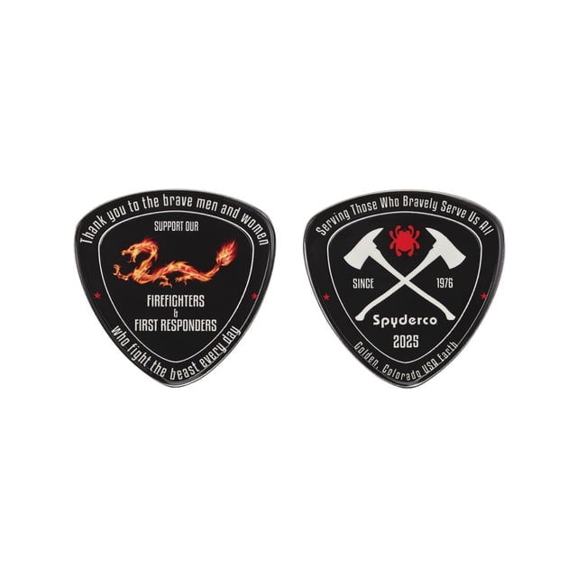 Moneda Spyderco 2025 Dragón de Fuego Tributo a Bomberos