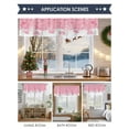 thumbnail image 6 of Valances for Windows Christmas Ball Rod Pocket Cafe Window Treatments Valance Curtains for Kitchen Bathroom Laundry Basement Windows 54"x18", 6 of 7