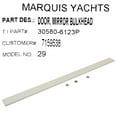 thumbnail image 7 of Marquis Boat Mirror Bulkhead Door 7159538 | 27 x 14 1/2 Inch, 7 of 7