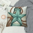 thumbnail image 2 of GOSMITH  Hello Summer Beach Shell Coral Coastal Decorative Throw Pillow Covers, Anchor Starfish Conch Wreath Nautical Cushion Case Decor, Sea Ocean Plaid Farmhouse Sofa Couch Decoration, 2 of 5