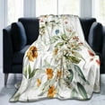 thumbnail image 2 of Floral Blanket Gifts for Women Vintage Colorful Flower Botanical Plant Farmhouse Throw Blankets for Room Bed Couch Decor Soft Lightweight Warm Cozy Blossom Modern Aesthetic Throws 60x80in, 2 of 6