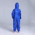 thumbnail image 4 of Favoffer Kids Rain Suit Solid Color Thickened Waterproof Reflective Striped One Piece Full Length Raincoat Long Pants Bottoms for Outdoor Camping Hiking Travel School 3-14Y, 4 of 9