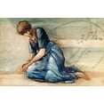thumbnail image 2 of Burne–Jones, Edward 24x17 Black Ornate Wood Framed with Double Matting Museum Art Print Titled - The Briar Rose Series-Study for The Garden Court, 2 of 4