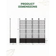 thumbnail image 3 of Royalbelle 4 PCS Black Raised Garden Bed with Trellis, Plastic Planter Box, 3 of 6