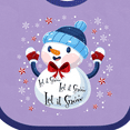 thumbnail image 4 of Inktastic Holiday Snowman Boys or Girls Baby Bib, 4 of 4