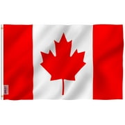 ANLEY [Fly Breeze] Drapeau du Canada 0,9 x 1,5 m - Couleurs vives et résistant aux UV - En-tête en toile et œillets en laiton - Drapeaux canadiens CA