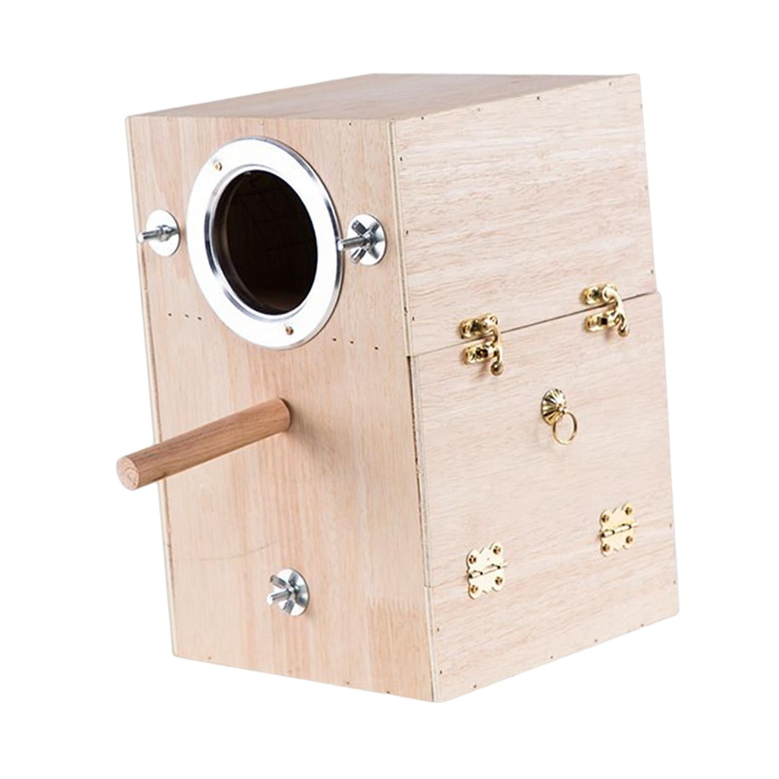 Parrot Breeding Box Bird House Parakeet Hatching Cage for Budgie Right Hanging