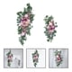 thumbnail image 3 of 2 piezas de botín floral de seda Sunnimix Rosa purpura corona de flores, 3 of 8