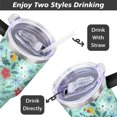 thumbnail image 5 of Boho Flowers 40 OZ Tumbler Cup with Lid and Straw Gifts for Mom Friend Sister Grandma, 5 of 7