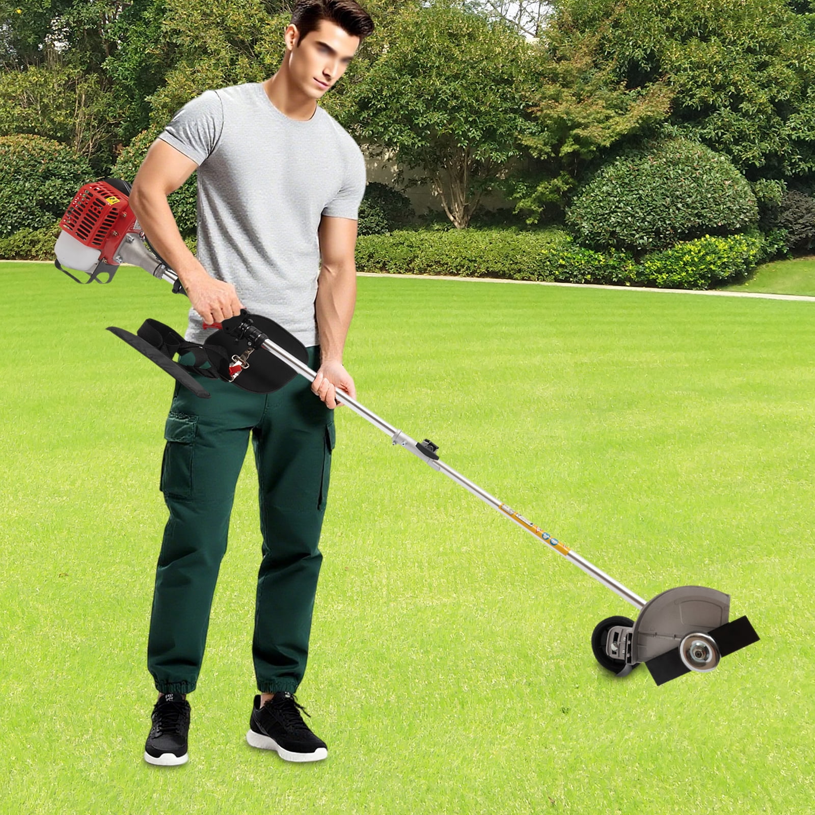 Weed Wacker Cordless 2 Stroke 26CC Gas Powered String Trimmer Grass Trimmer Weed Cutter for Lawn Yard Garden
