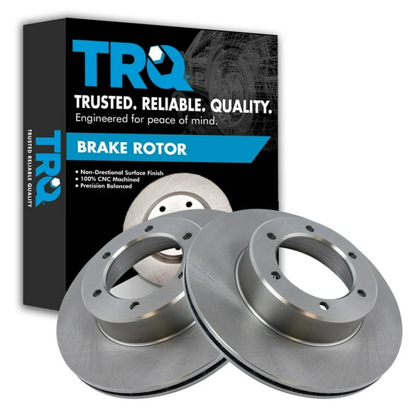 TRQ Front Brake Rotors Set Vented Fits Select 1986-1991 Toyota 4Runner 1986-1995 Pickup