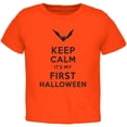 thumbnail image 1 of Halloween - Keep Calm My First Halloween Orange Toddler T-Shirt, 1 of 1