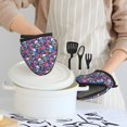 thumbnail image 6 of Pofeuu Skull Daisy Print Thickened Mini Silicone Oven Mitts Heat Resistant, Rubber Oven Mitt Gloves, Finger Pinch Grips, Pot Holder, Silicone Potholder, 6 of 7