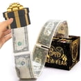 thumbnail image 2 of YAOMOBB Cash Gift Box Happy Birthday Money Box Funny Pull Type Cash Storage Container with Clear Card Slot, 2 of 5