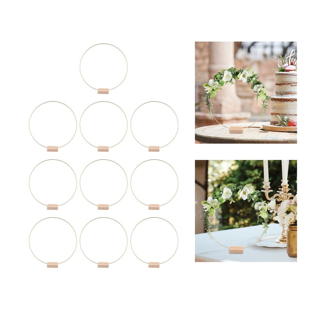 10 Pieces Metal Floral Hoop Centerpiece Craft Hoop Rings for Banquet Wedding 30cm