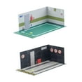 thumbnail image 1 of 2 Uds 1:24 Modelo de Coche Diorama Estacionamiento Espacio de Estacionamiento Diecast Simulación Escena DIY Colección Fácil Montar Escaparate verdepisonegropared Macarena estacionamiento, 1 of 7