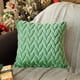 thumbnail image 4 of Cojín Decorativo Bordado con Hojas Tridimensionales, Color Verde | Funda de Cojín Suave para Mesilla de Noche U Oficina | 45 X 45 Cm | 1 Unidad, 4 of 6