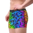 thumbnail image 4 of Balery Multicolored Butterflies Men's Boxer Briefs, Soft and Breathable Cotton Underwear with nylon Waistband-Small, 4 of 9