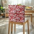 thumbnail image 3 of Xoenoiee Christmas Candy Print Chair Covers - Universal Dining Room Chair Back Covers, Chairs Slipcovers, Removable Chairs Protectors Cover for Kitchen/Banquet/Party Christmas Decor, 1 Pack, 3 of 7