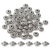 Tibetan Style Alloy Spacer Beads Rondelle Silver 6x3mm Hole: 2mm
