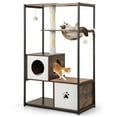 thumbnail image 1 of Costway 52" Tall Wooden Cat Tree with Metal Frame 2 Condos Sisal Scratching Posts, 1 of 10