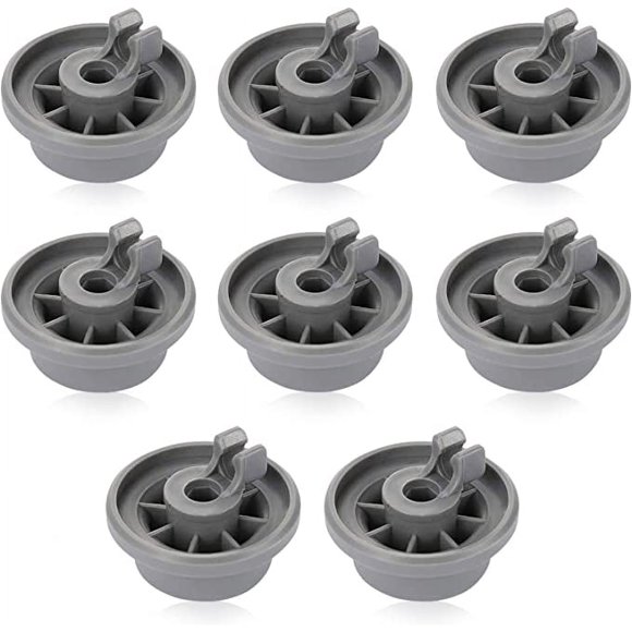 8pcs Professional Anti-skidding Dishwasher Wheel Dishwashers Parts Dryer Rotary and Roller Adjustable Dish Rack Wheel Replacement Kitchen