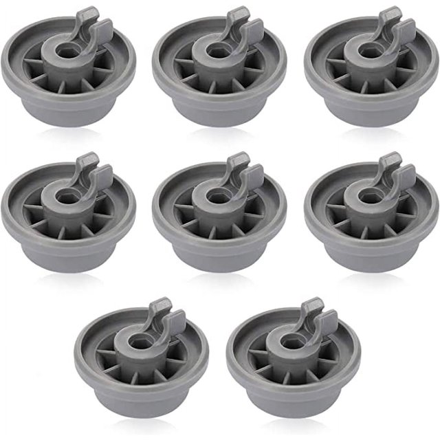 8pcs Professional Anti-skidding Dishwasher Wheel Dishwashers Parts Dryer Rotary and Roller Adjustable Dish Rack Wheel Replacement Kitchen